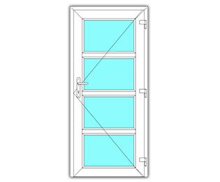4 Vak glasdeur rechts