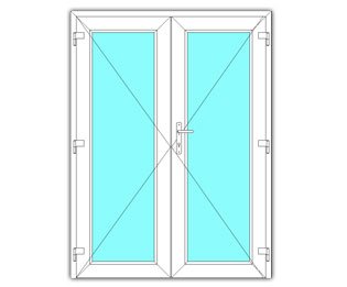 Dubbel glasdeur rechts