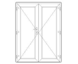 Dubbel paneeldeur links