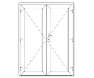 Dubbel paneeldeur rechts