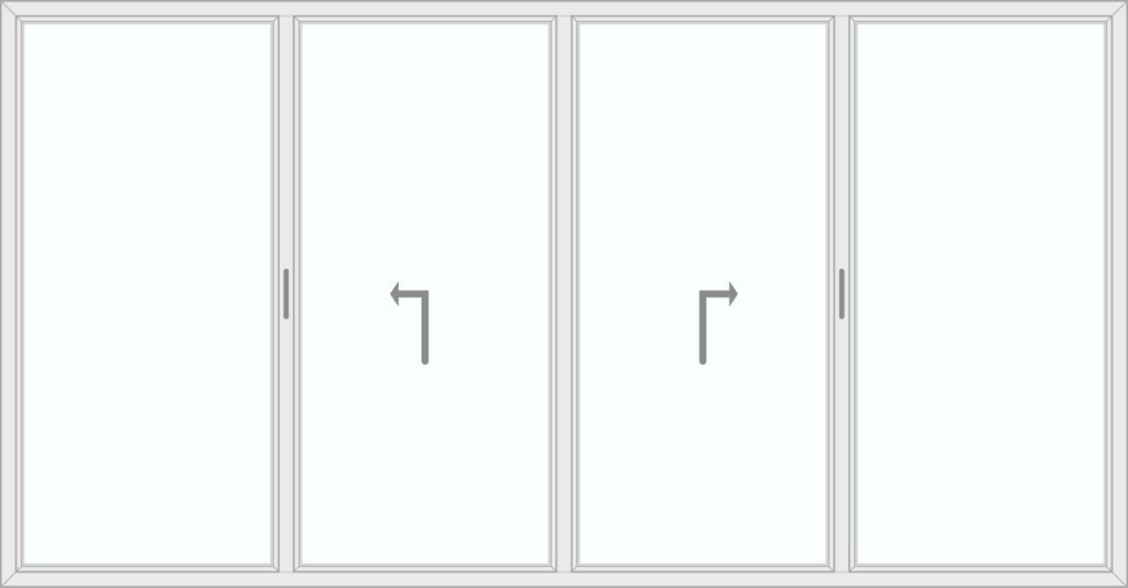 Hefschuifdeur schema C links rechts en 2 zijlichten