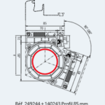 Verstelbare hoek (7000) 90°-180° wit wit (Ref. 249244 +140243)