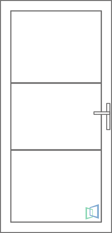 Sierdeurpaneel 109 Links planchet out