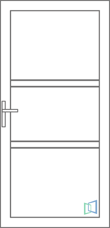 Sierdeurpaneel 110 Rechts planchet out