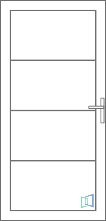Sierdeurpaneel 111 Links planchet out