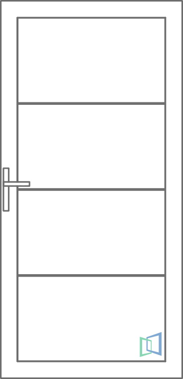 Sierdeurpaneel 111 Rechts planchet out