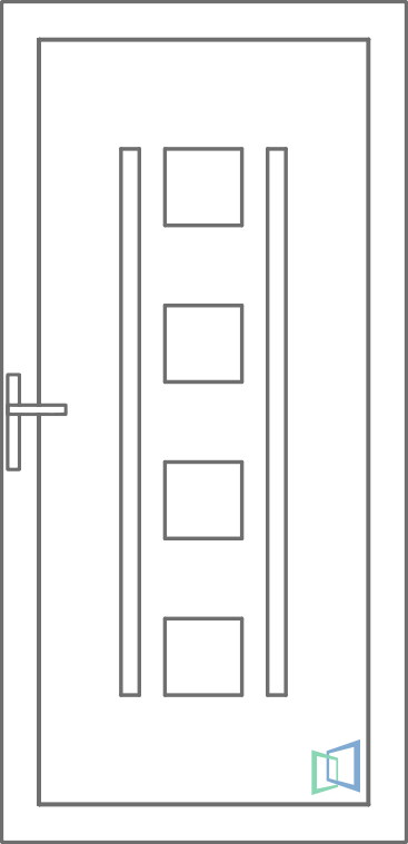 Sierdeurpaneel 16 Rechts (A1)