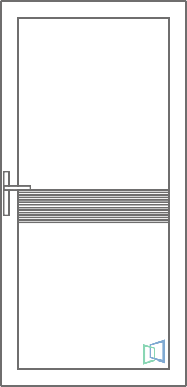 Sierdeurpaneel 59 Rechts out 1 x inox