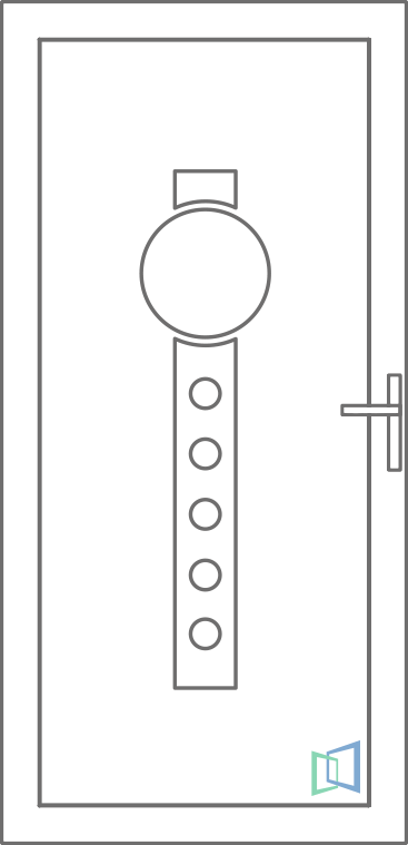 Sierdeurpaneel 61 Links Neen 2 x inox