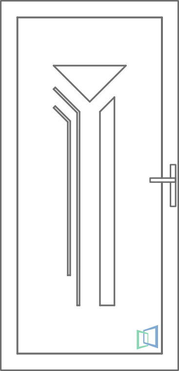 Sierdeurpaneel 62 Links Neen 2 x inox