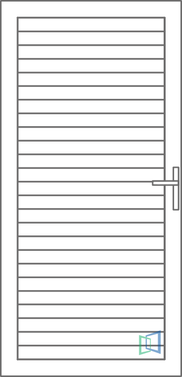 Sierdeurpaneel 72 Links planchet out