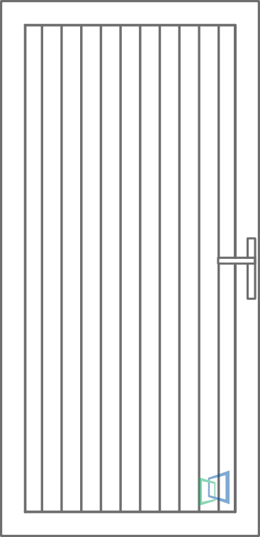 Sierdeurpaneel 73 Links planchet out
