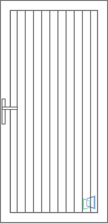 Sierdeurpaneel 73 Rechts planchet out