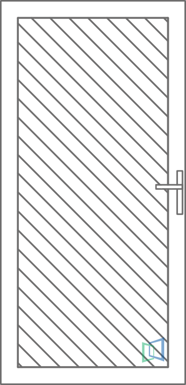 Sierdeurpaneel 74 Links planchet out