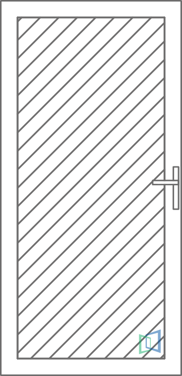 Sierdeurpaneel 75 Links planchet out