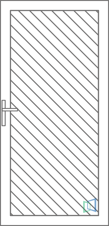 Sierdeurpaneel 75 Rechts planchet out