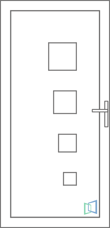 Sierdeurpaneel 77 Links (B1)