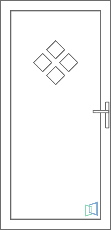 Sierdeurpaneel 82 Links (B1)