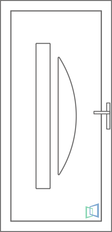 Sierdeurpaneel 86 Links (B1)