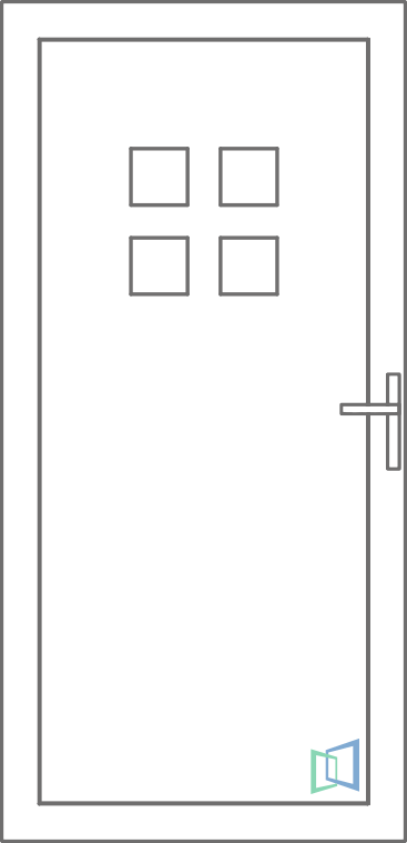 Sierdeurpaneel 90 Links (B1)