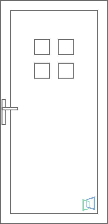 Sierdeurpaneel 90 Rechts (B1)