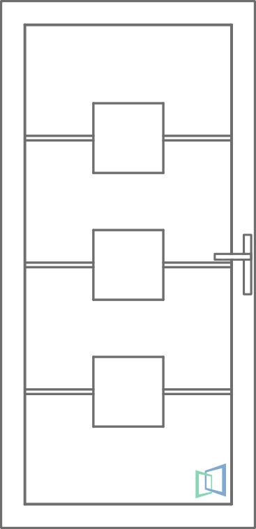 Sierdeurpaneel 96 Links out 1 x inox