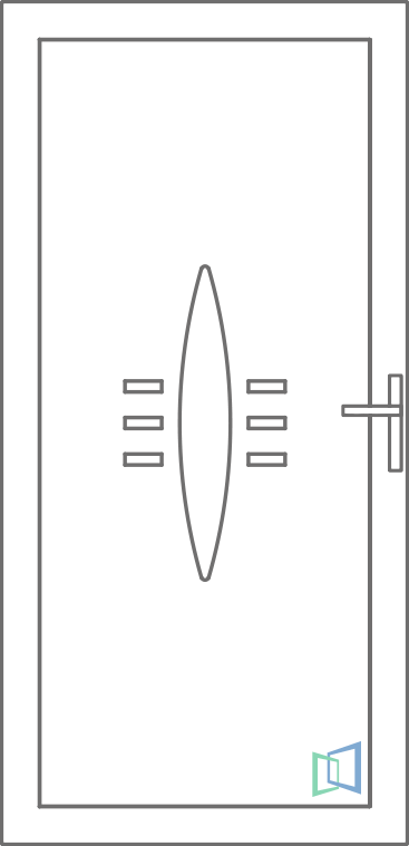 Sierdeurpaneel 97 Links (B2)